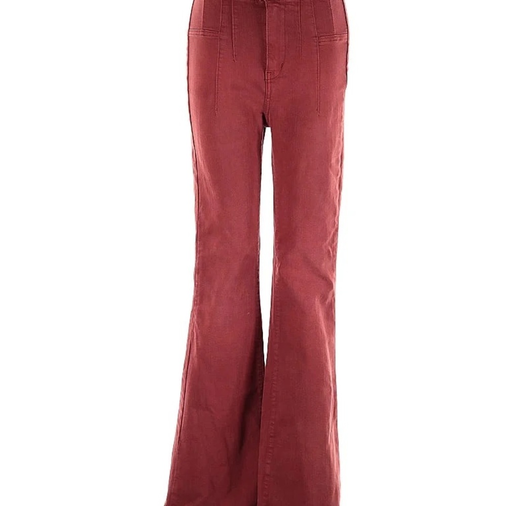 Free People Red Flare & Wide Leg Jeans
